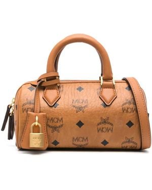 MCM Mini Ella Boston Handtasche - Braun
