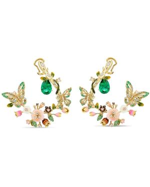 Anabela Chan 18Kt Vermeil Butterfly Garland Multi-Stone And Diamond Clip-On Earrings - Metallic