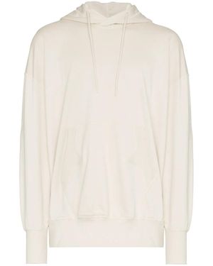 Y-3 Logo Printed Cotton Hoodie - White