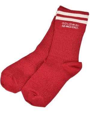 Brunello Cucinelli Glitter Socks - Red