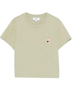 Maison Kitsuné T-Shirt Brodé - Natural