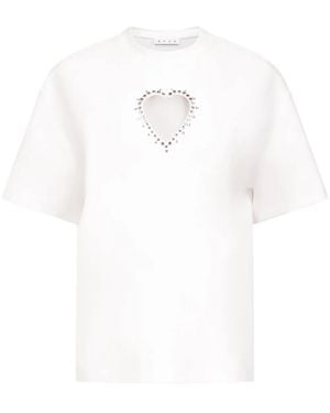 Area Crystal-embellished Cut-out T-shirt - White