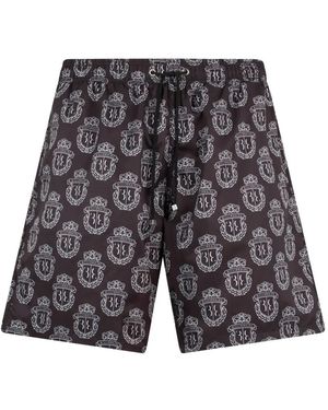 Billionaire Badeshorts Mit Logo-Motiv - Grau