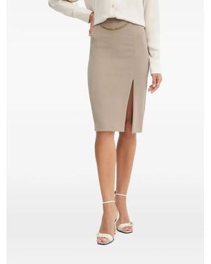 MARCIANO BY GUESS Ella Chain-Detail Pencil Skirt - Natural