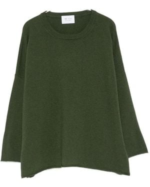 Be You Round-Neck Drop-Shoulder Sweater - Green