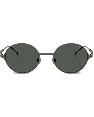 DIESEL Cut-Out Round-Frame Sunglasses - Grey