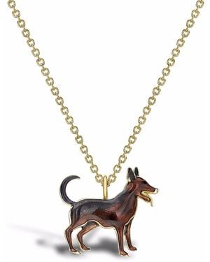 Pragnell 18Kt Zodiac Dog Pendant Necklace - Metallic