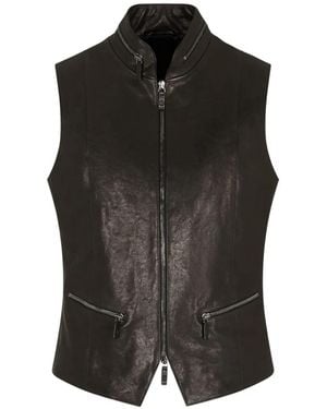 Giorgio Armani Chaleco Con Cremallera - Negro