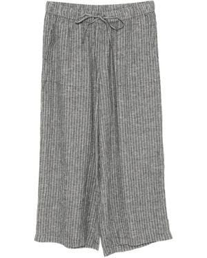 Eileen Fisher Stripe-Printed Pants - Gray