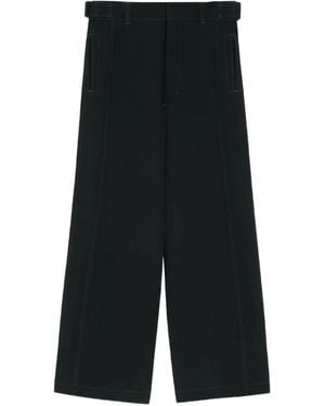 Lemaire Pantaloni Con Cuciture A Contrasto - Nero