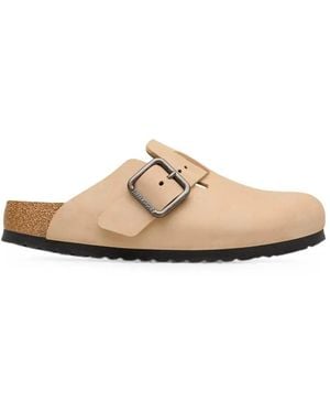 Birkenstock Buckle-Fastening Leather Mules - White