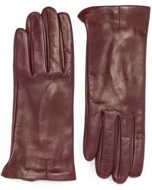 TOTEME Gants En Cuir À Coutures En T - Purple