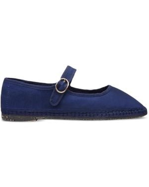 Flabelus Owens buckle-strap ballet flats - Blau