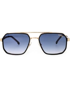 Carrera Geometric-Frame Sunglasses - Blue
