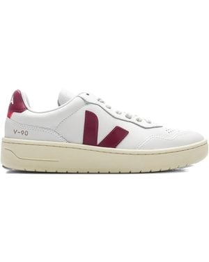 Veja V-90 Leather Sneakers - Pink