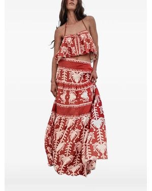 Johanna Ortiz Oceanic Floral Top - Red