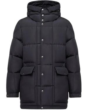Moncler Sylmara Hooded Long Down Jacket - Blue