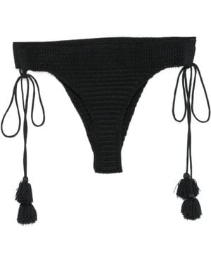 ELOU Azure Crochet Bikini Bottoms - Black
