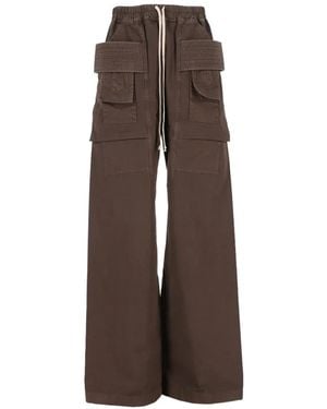 Rick Owens Drawstring Cargo Pants - Brown