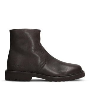 Common Projects Bottines En Cuir À Fermeture Zippée - Black