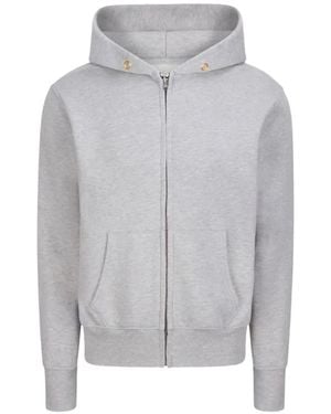 Les Tien Cropped-Kapuzenjacke Mit Reißverschluss - Grau