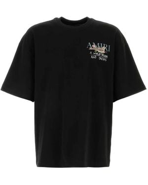 Amiri T-Shirt mit Logo-Print - Schwarz