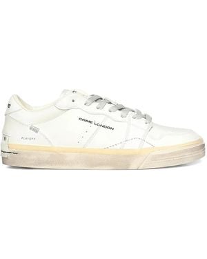 Crime London Playoff Logo-Print Trainers - White