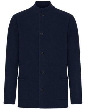 Roberto Collina Jacke Mit Stehkragen - Blau