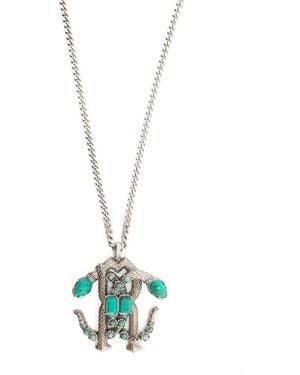 Roberto Cavalli Mirror Snake ペンダント ネックレス - ホワイト