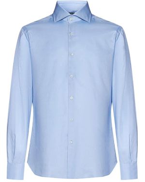Franzese Collection Long-Sleeved Shirt - Blue