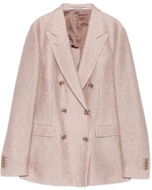 Tagliatore Double-Breasted Blazer - Pink