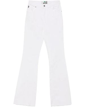 Love Moschino Raw-Cut Flared Jeans - White