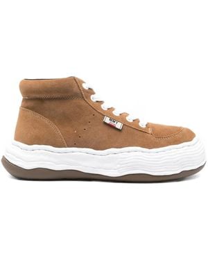 Maison Mihara Yasuhiro Oliver Suede High-Top Trainers - Brown