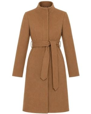 Norwegian Wool Cappotto Con Cintura - Marrone