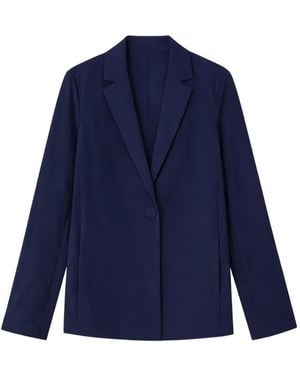 Maliparmi Single-Breasted Notched-Lapels Blazer - Blue