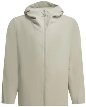 Goldwin Zip-Up Drawstring Hood Jacket - White