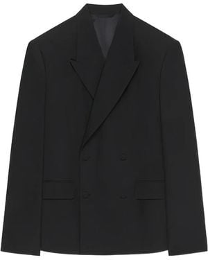 Givenchy Peak-Lapel Double-Breasted Blazer - Black