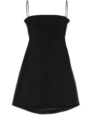 Balenciaga Spaghetti-Strap Flared Mini Dress - Black