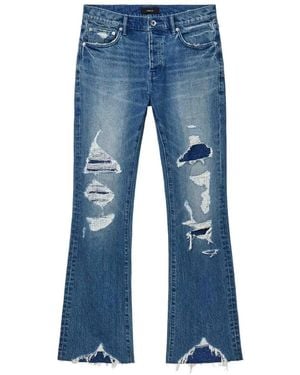 Purple Brand Vaqueros Bootcut Con Efecto Envejecido - Azul