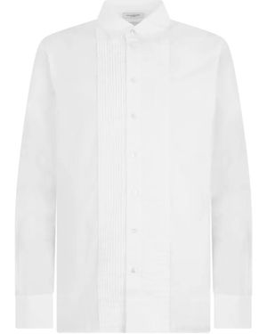 Paolo Pecora Pleated-Bib Shirt - White