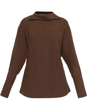 Issey Miyake Pocket Collar Shirt - Brown