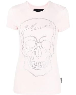 Philipp Plein Crystal Skull T-Shirt - Natural