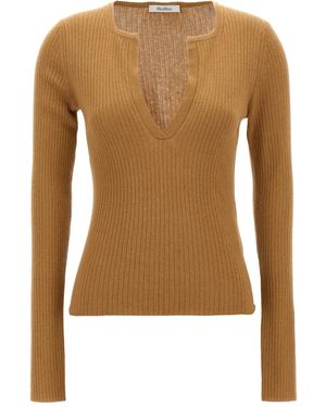 Max Mara Urlo ヘンリーネック セーター - ブラウン