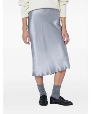 Anine Bing Falda Midi De Seda - Azul