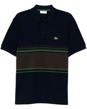 Lacoste Striped Polo Shirt - Blue