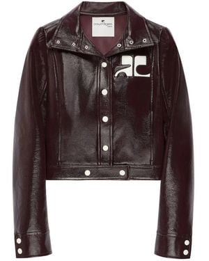 Courreges Chaqueta Reedition Vinyl - Marrón