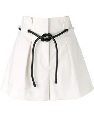 3.1 Phillip Lim Pantalones cortos con cintura paperbag - Blanco