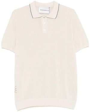 Amaranto Contrasting-Trim Polo Shirt - White