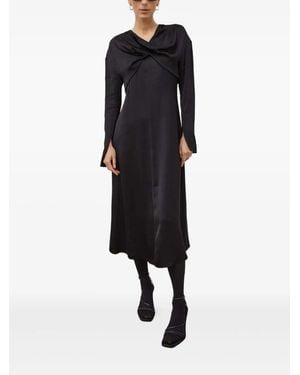 Day Birger et Mikkelsen Twisted Long-Sleeve Midi Dress - Black