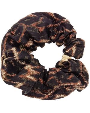 Ganni Textured Logo Hair Accessory - Black